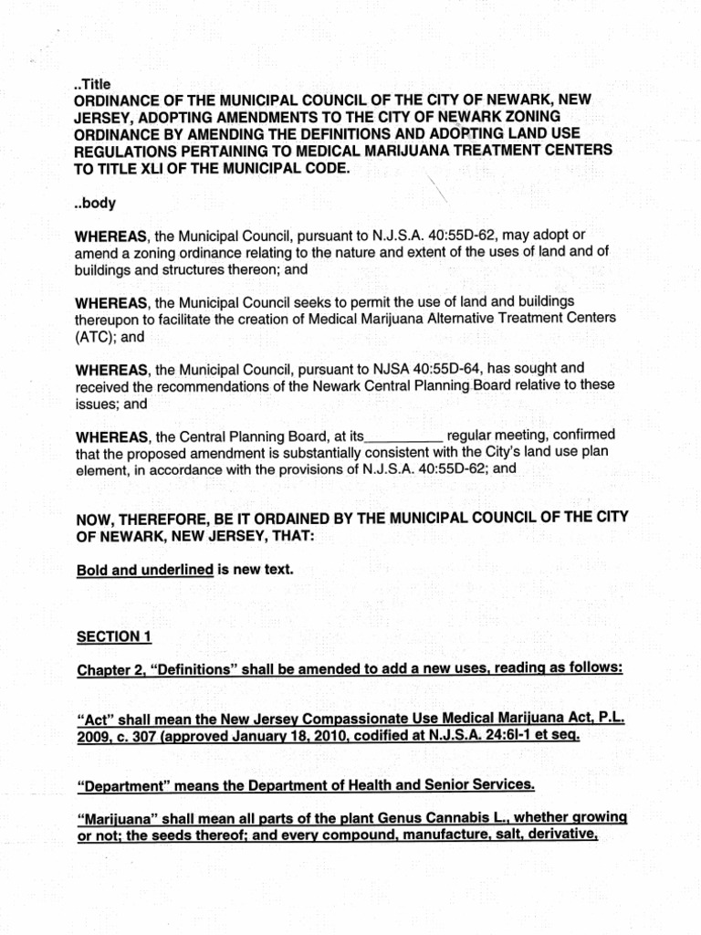 Resolution Referring The Draft Proposed Ordinance Amending Zoning and