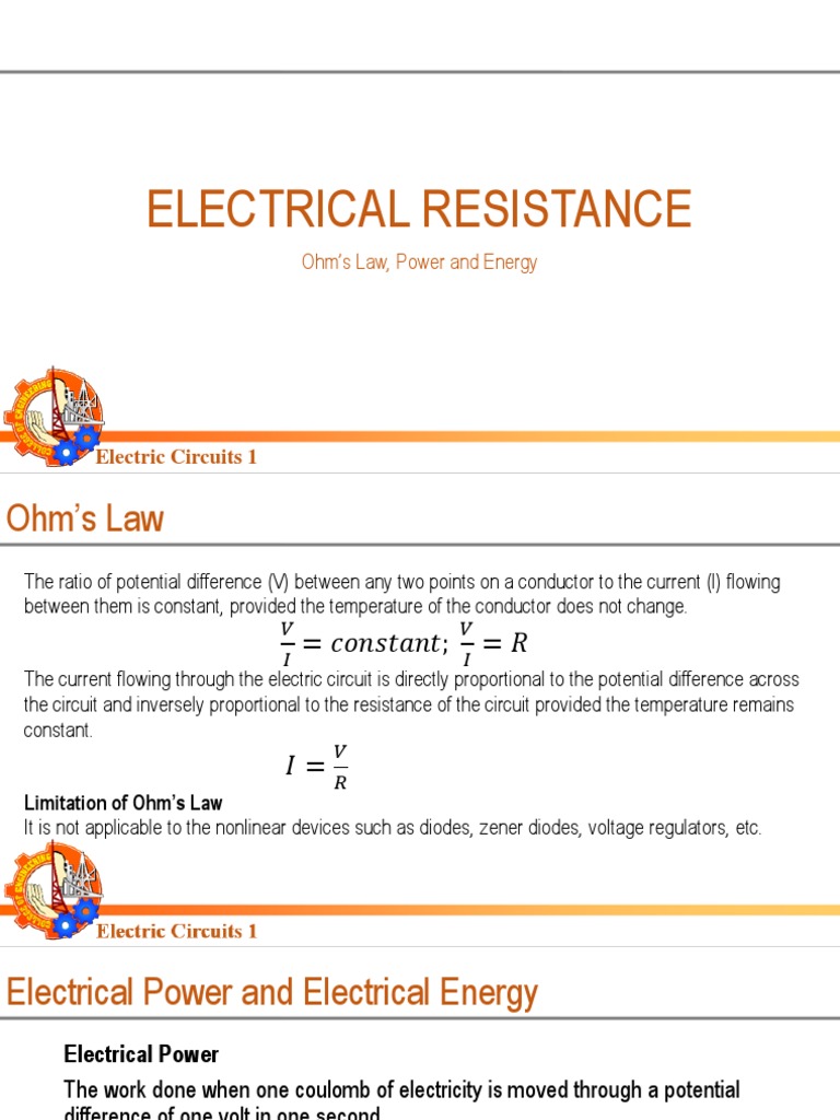 Electrical Resistance and Power Calculations | PDF | Electrical ...