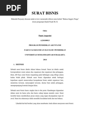 Surat Bisnis