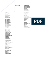 Preposition Collocations