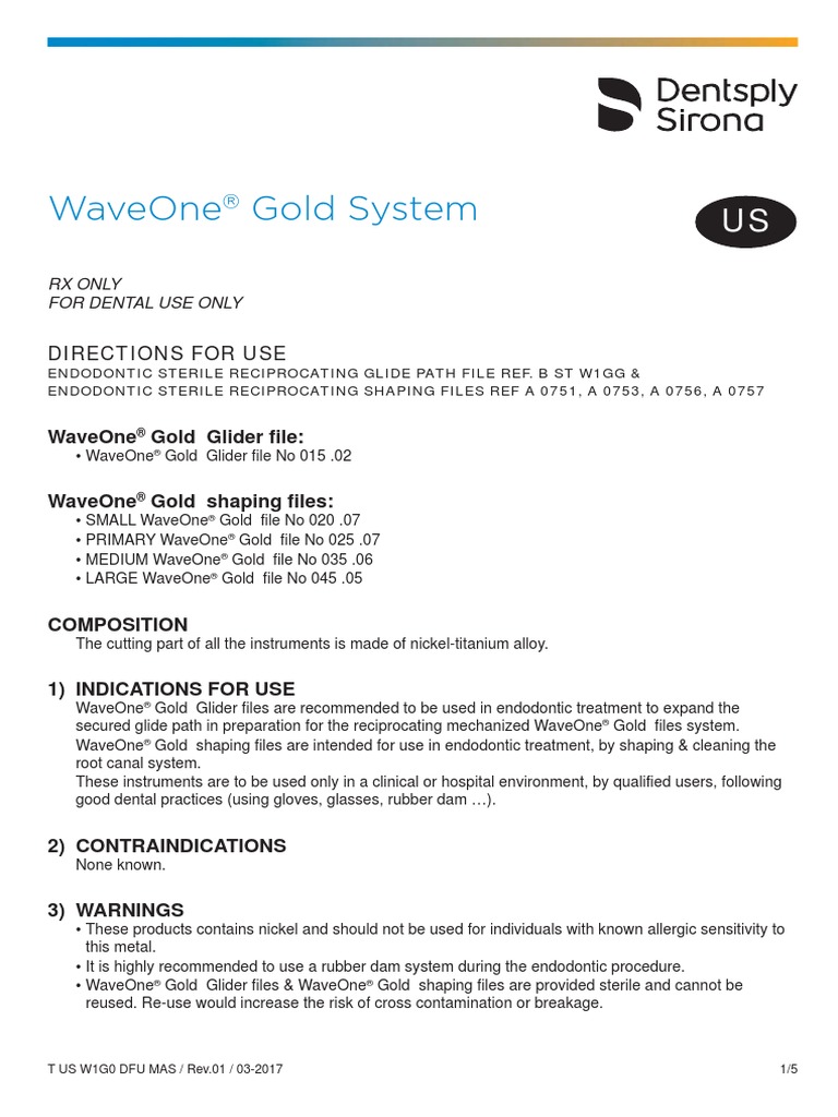 3 WaveOne Gold 2017 - DFU - EN | PDF | Nature
