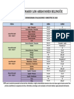 Horario Evaluaciones I Bim. 2018