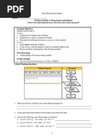 Name: - Python Activity 1: Flowcharts and Python