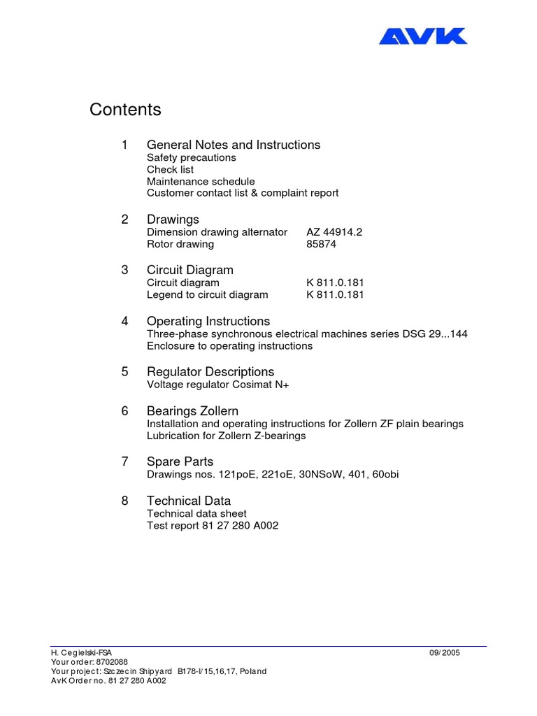 Avk Alternator Manual