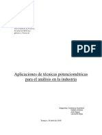 Aplicaciones de Tecnicas Potenciometricas para El Analisis en La Industria