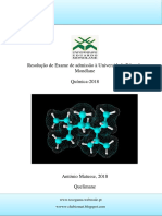 Resolução de Exame de Admissão UEM Quimica 2018