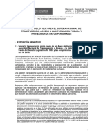 Ejecutivo presenta proyecto que crea el Sistema Nacional de Transparencia