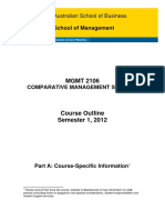MGMT2106 Comparative Management Systems S12012