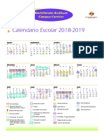 Calendario Padres de Familia Bachillerato 2018-2019