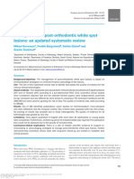 Management of Post-Orthodontic White Spot Lesions: An Updated Systematic Review