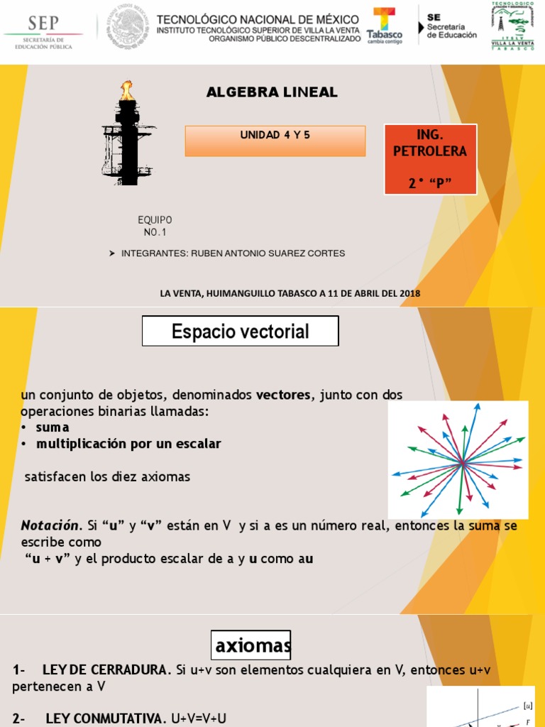Espacios y Subespacios Vectoriales | PDF | Espacio vectorial | Base ...