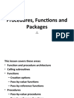 Functions and Procedures