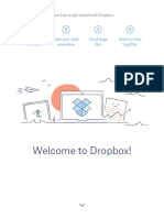 Welcome To Dropbox!: 1 2 3 4 Keep Your Files Safe Take Your Stuff Anywhere Send Large Files Work On Files Together