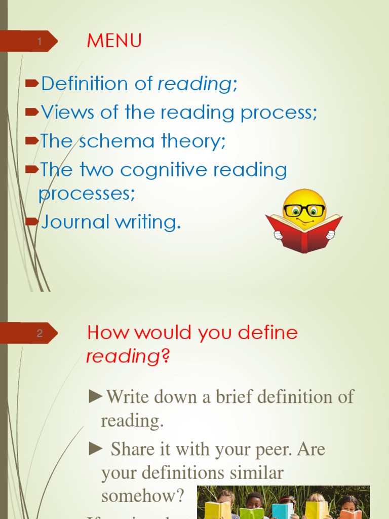 Understanding the Reading Process | PDF | Schema (Psychology) | Reading ...