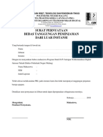 Surat Pernyataan Bebas Tanggungan Peminjaman Dari Luar Instansi