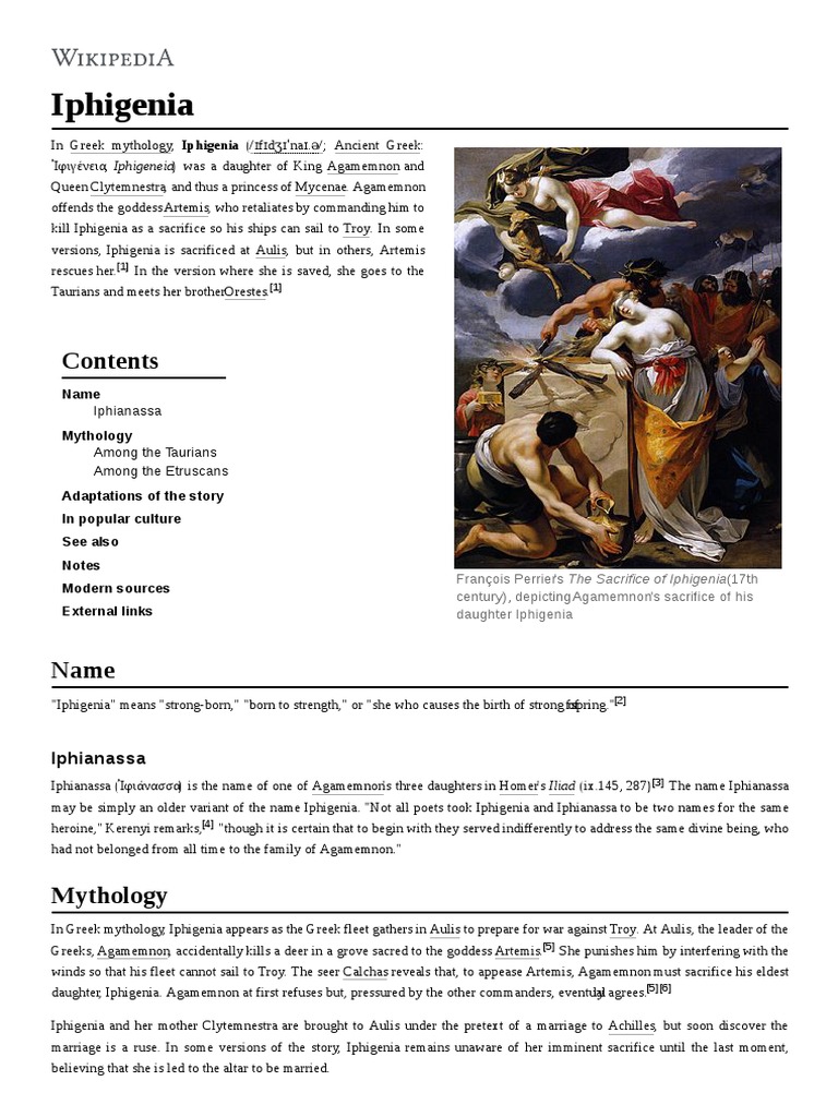 IPHIGENIA MYTHOPEDIA intelligence overview