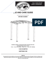 Use and Care Guide: Arched Gazebo