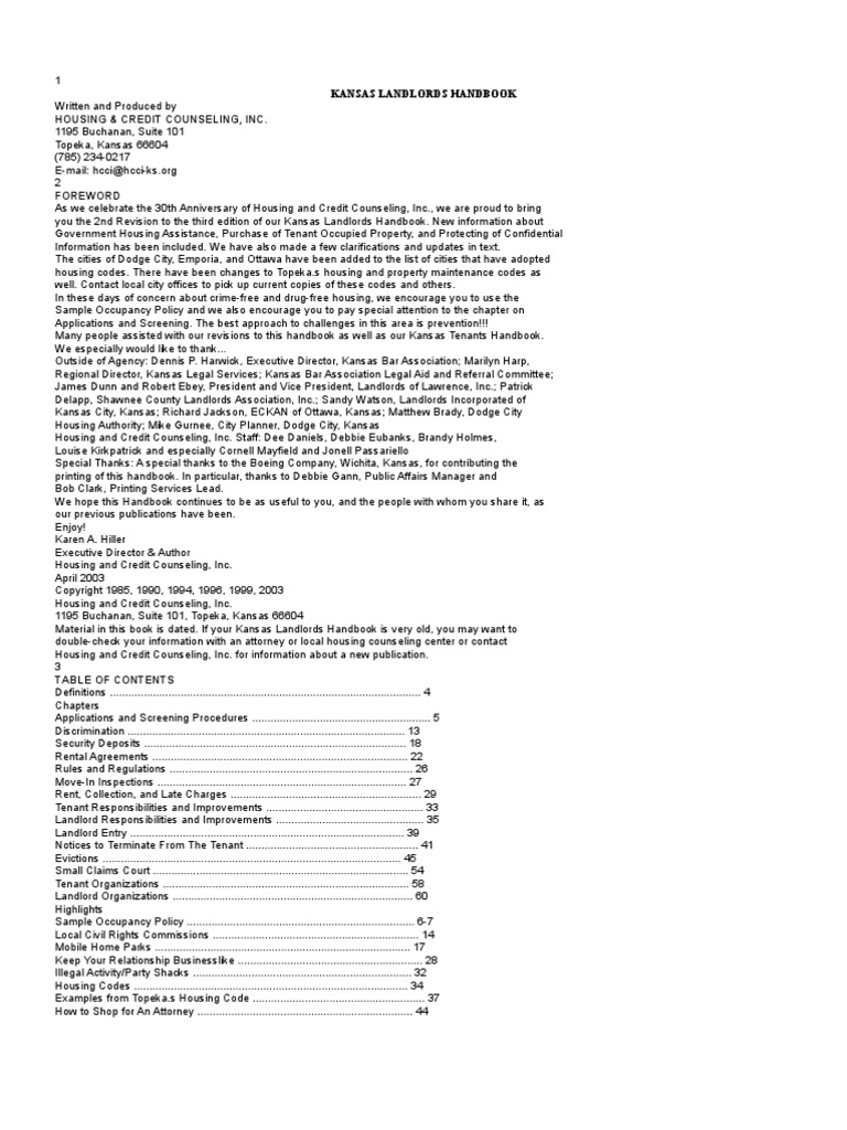 Landlord Tenant Handbook PDF Lease Leasehold Estate