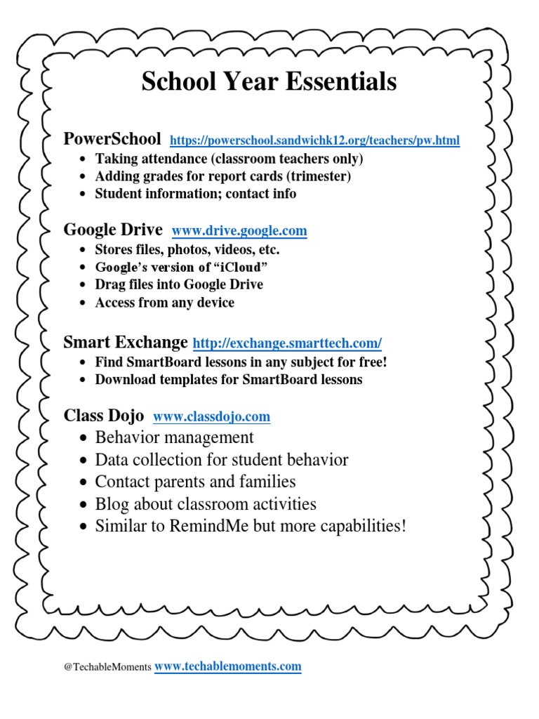 School Year Tech Tools Overview | PDF | Computers
