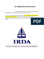 IRDA - Role, Objectives and Functions of Insurance Regulator
