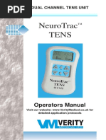 Neurotrac Tens: Operators Manual