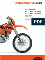 Bedienungsanleitung KTM 250-450-525 EXC - SX - MXC - EXC Racing 2004