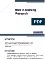 Statistics in Nursing Research