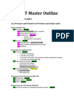 MCAT Master Outline: Biomolecules and Metabolism
