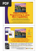 Object-Oriented Programming in Java: More Capabilities: For Live Java-Related Training