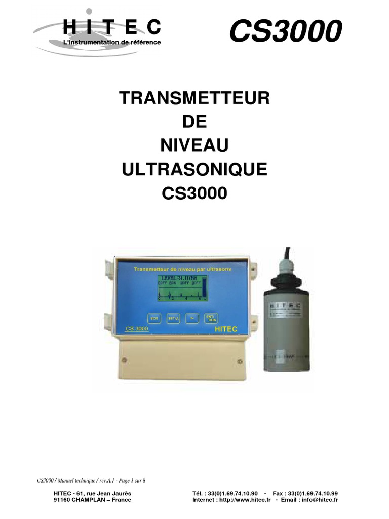 Transmetteur Ultrasonique CS3000 | PDF | La nature