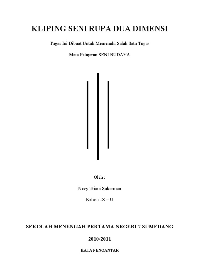 Kliping Seni Rupa Dua Dimensi