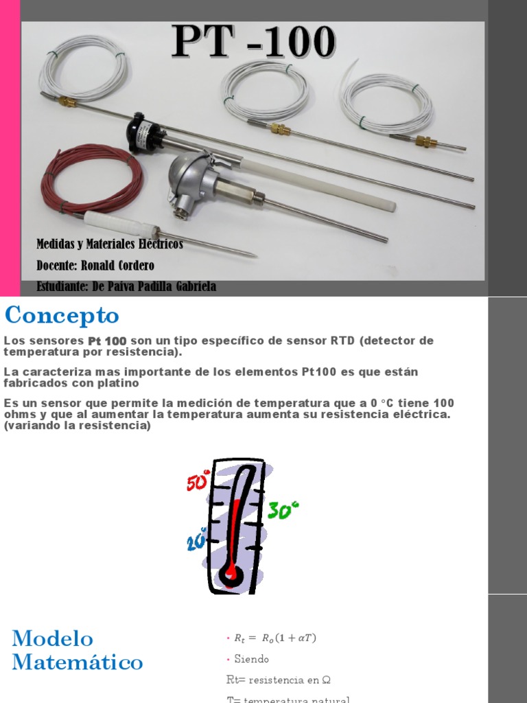 Sensores PT100: Tipos y Aplicaciones | PDF | Resistor | Resistencia ...