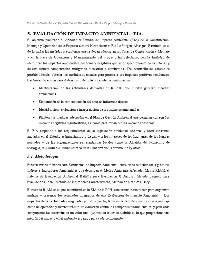 Eia | PDF | Evaluación de impacto ambiental | Los bosques
