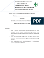 Surat Keputusan Kepala Puskesmas Putih Doh Nomor .. .. Tentang Jenis Pelayanan Klinis Pada Puskesmas Kepala Puskesmas Putih Doh