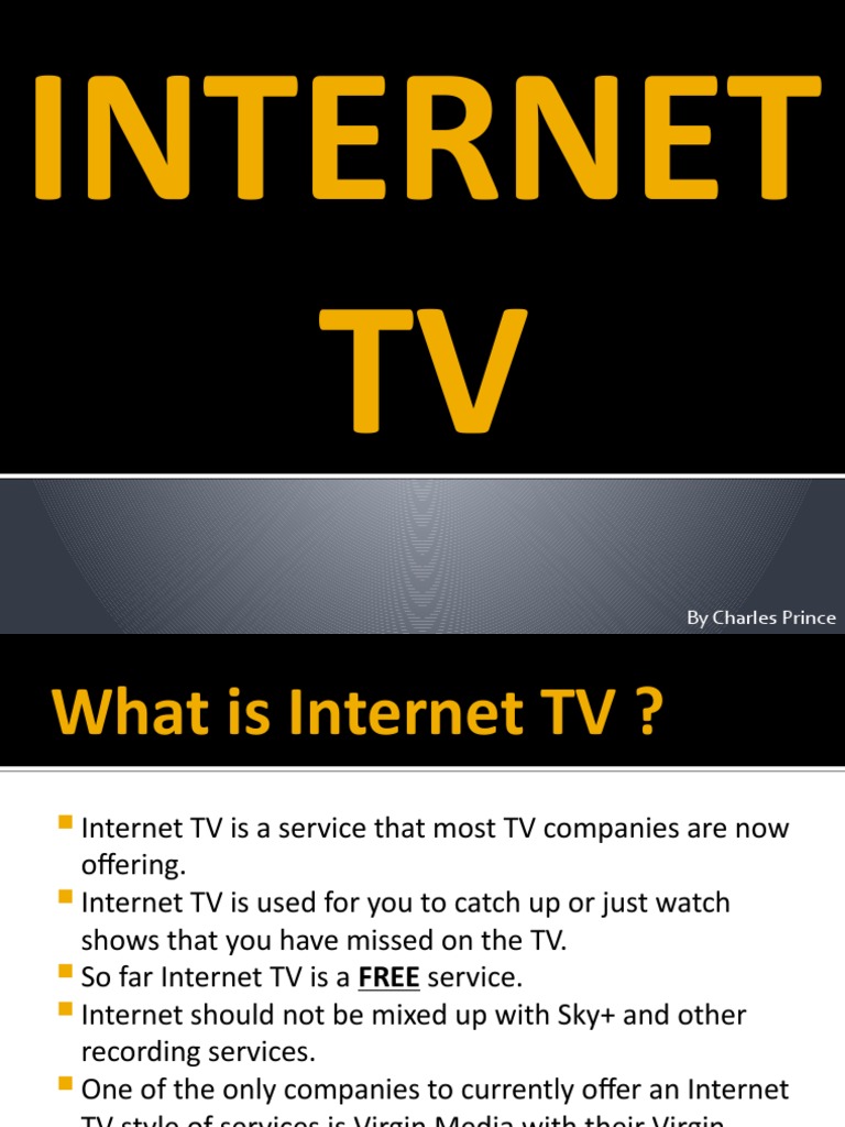 Overview of Internet TV Services | PDF | Home & Garden | Computers
