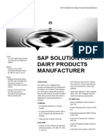 SAP Solution For Dairy Products Manufacturer