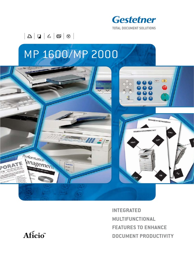 MP 1600 2000 SP PDF | PDF | Image Scanner | Fax