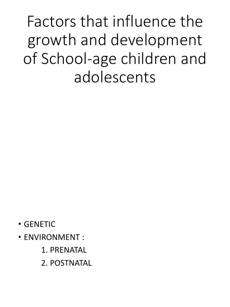 Factors Influencing Child Growth & Development | PDF