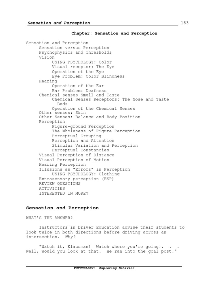 Understanding Sensation and Perception | PDF | Senses | Color