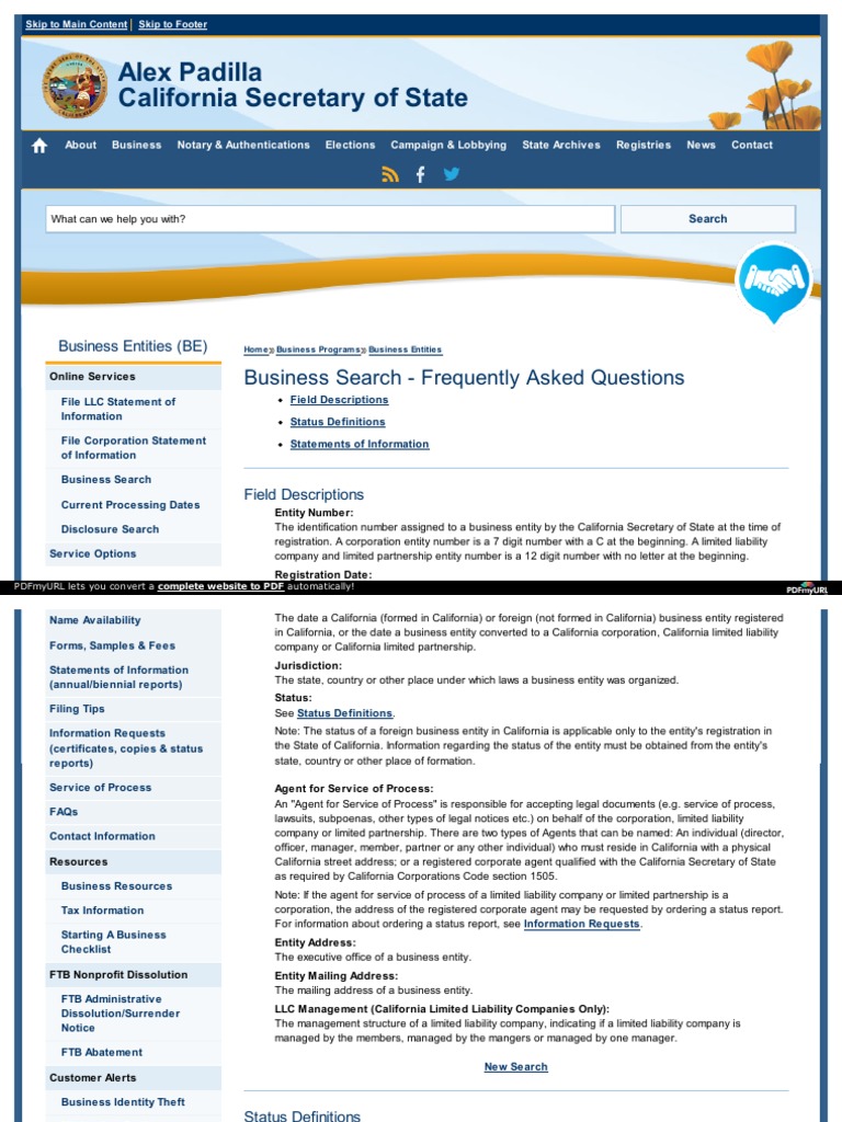 California Business Registration FOI SOS/FTB Suspension PDF