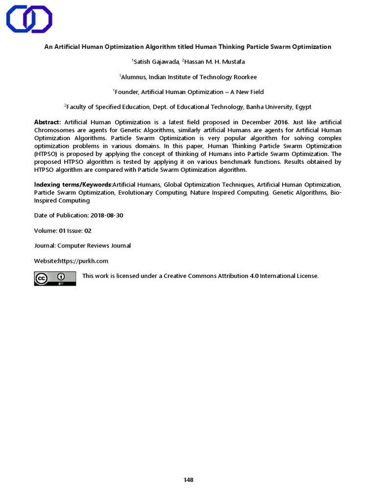 Human Thinking Particle Swarm Optimization | PDF | Mathematical ...