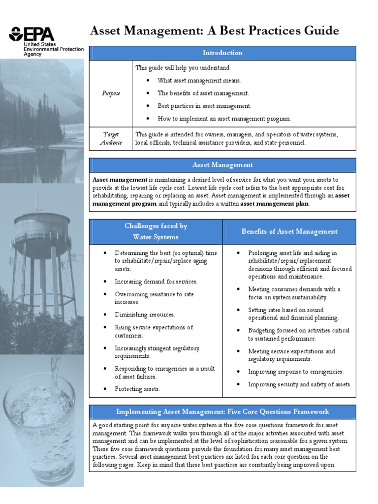 Best Practices in Asset Management Guide | PDF | Water Supply Network ...