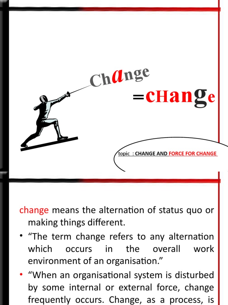 CH Nge: Topic: Change and | PDF | Business