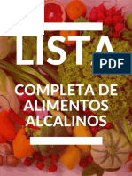 Lista: Completa de Alimentos Alcalinos