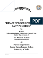 "Impact of Development On Earth'S Motion": Sunil