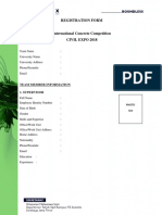 Registration Form for Civil Expo 2018 Concrete Competition