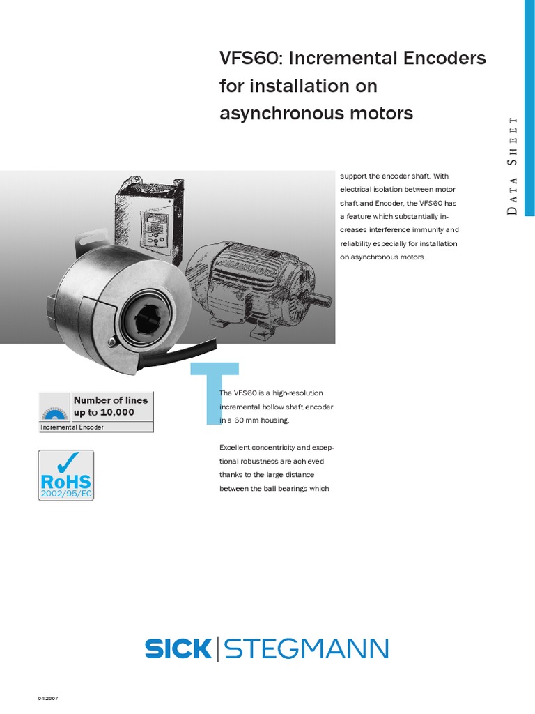 VFS60: Incremental Encoders For Installation On Asynchronous Motors ...