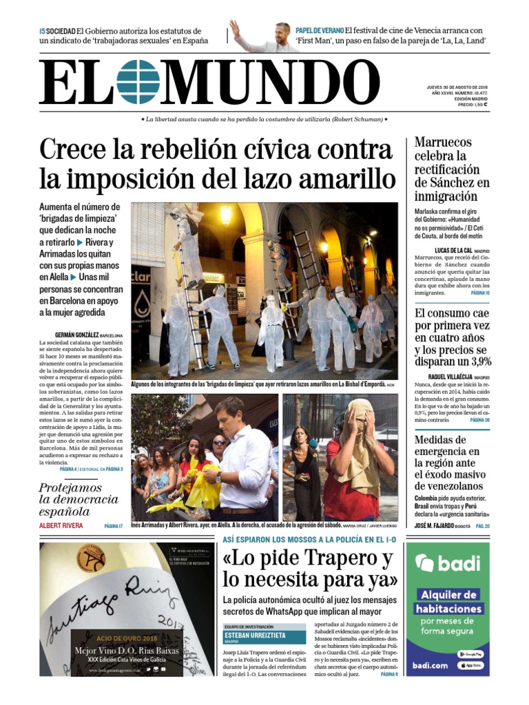 Crece La Rebelión Cívica Contra La Imposición Del Lazo Amarillo PDF Sarampión Política (general) imagen
