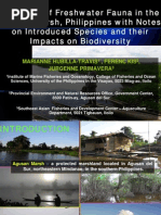 Download Inventory of Freshwater Fauna in the Agusan Marsh Philippines With Notes on Introduced Species and Their Impacts on Biodiversity by Kalambuan Foundation Inc SN38742509 doc pdf