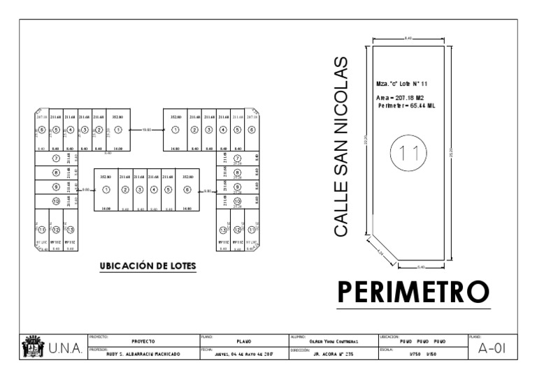 Lot Area and Perimeter Details | PDF